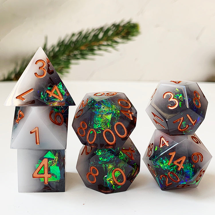 handmade marbled resin dice dnd dice