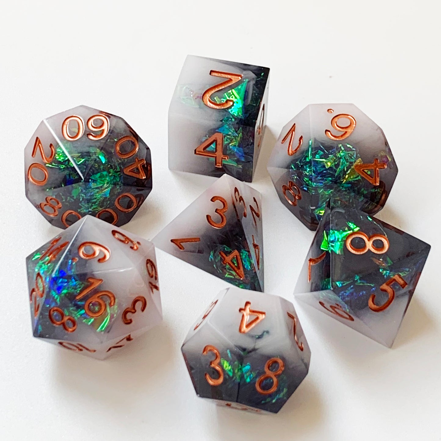 handmade marbled resin dice dnd dice