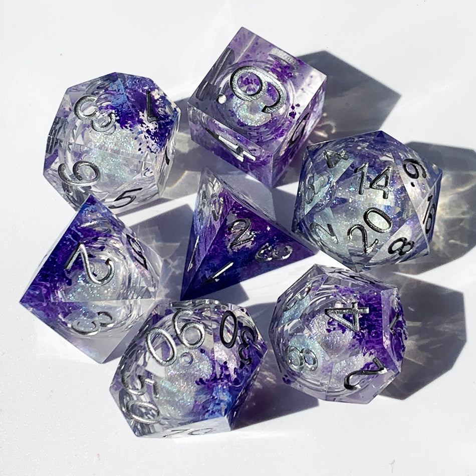 Galaxy Liquid core dnd dice for role playing games | DnD dice set for Christmas gift