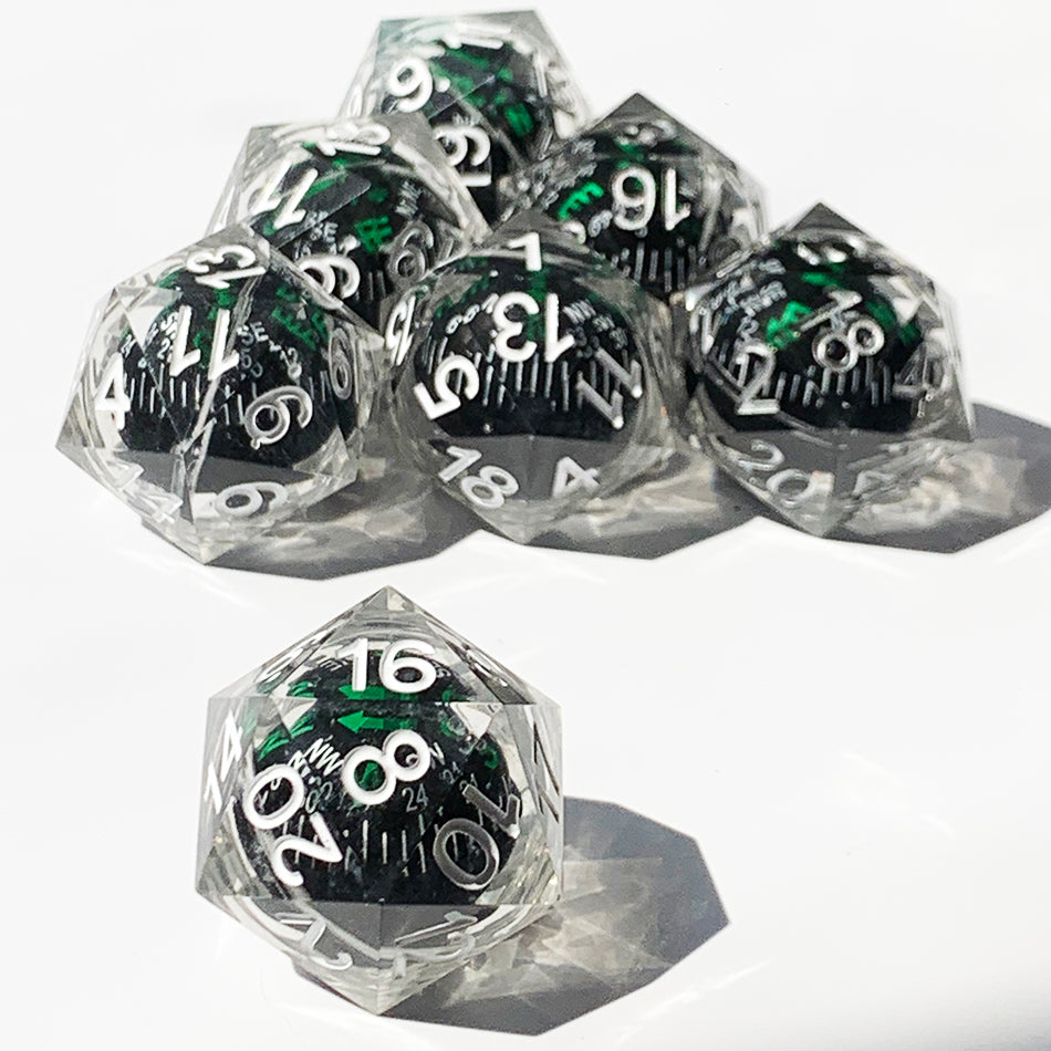 Compass dnd resin oversize D33mm D20 dnd resin sharp edge dice