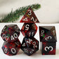 Dark Red Lightning Glass Dice Set