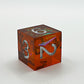 Dark Orange Lightning Glass Dice Set