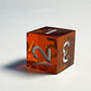 Dark Orange Lightning Glass Dice Set