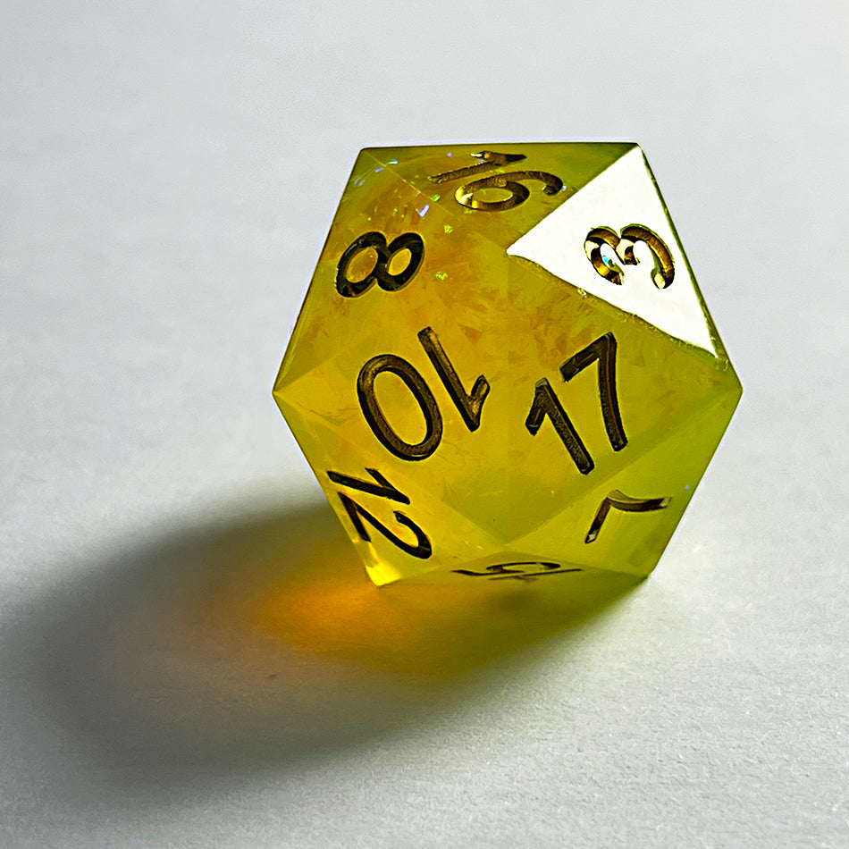 The Holy Dice - Clear Glass Dice Set for DnD, D&D, RPG Dice, Dungeons and Dragons