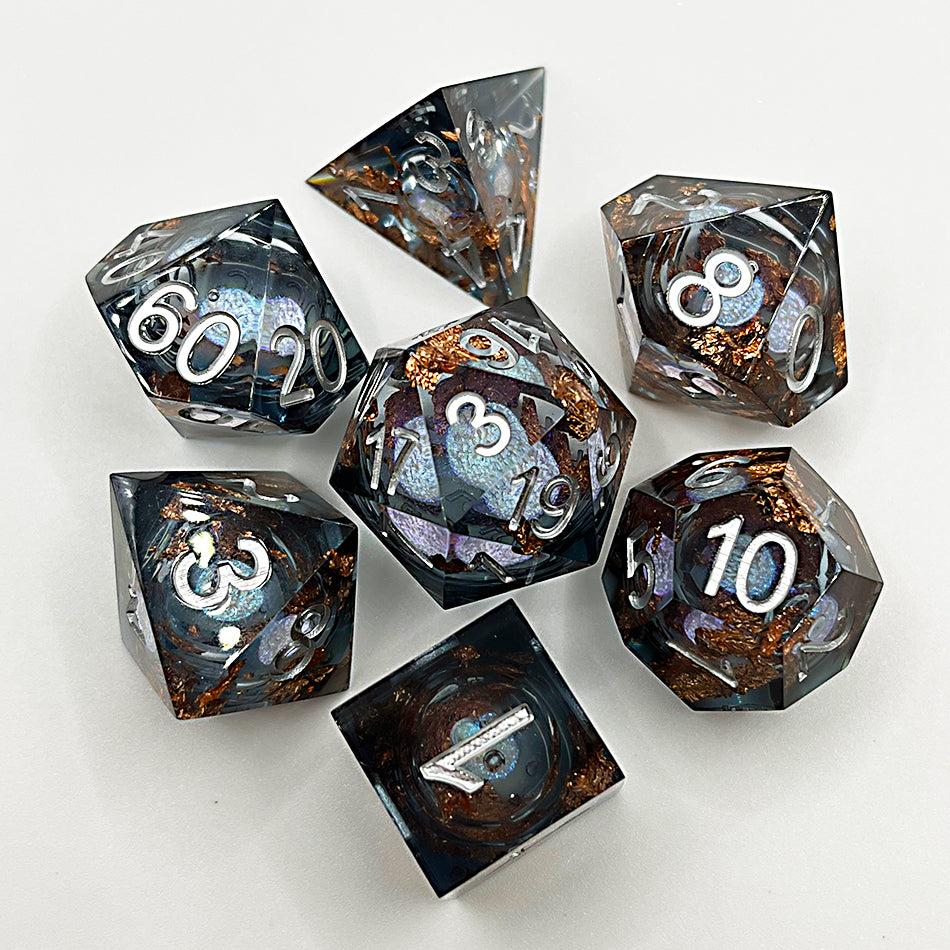 Dnd dice set liquid core for role playing games , liquid core dice set , liquid core dnd dice