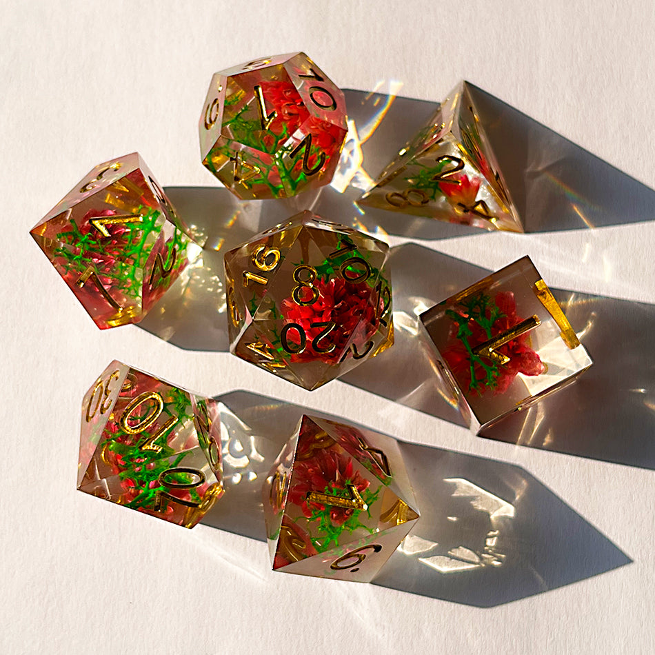 DND Dice flower inside Handmade Resin Dice(Only for wholesale)