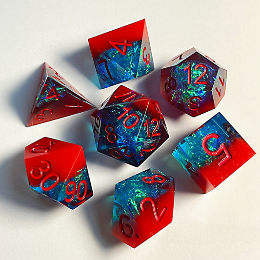 Handmade dnddice set for for Dungeons and Dragons Pathfinder Role Playing Games Table Games