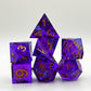 Dark puple resin sharp edge handmade dnd dice