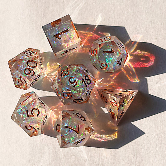 Dnd Dungeons and Dragons Dice Set, Resin Sharp Edge Dice Set