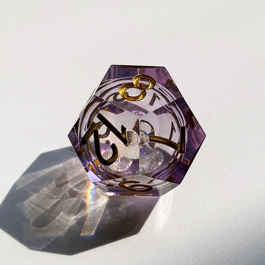 Handmade Liquid Core Resin Dice, Resin Sharp Edge Dice, Polyhedral Dice, DnD Dice Set, Magice the gathering