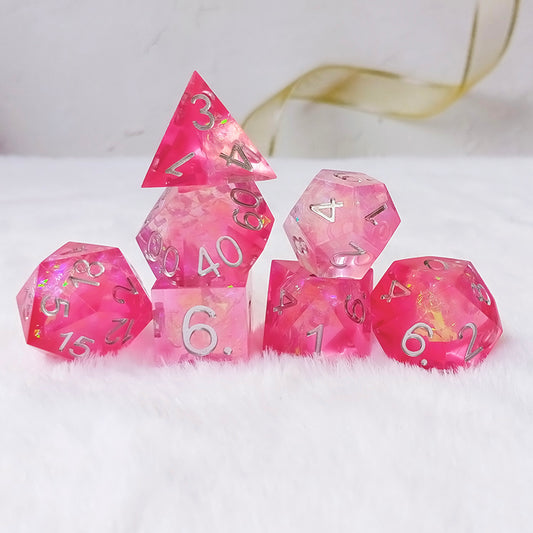 dnd Dice set, Sharp Edge Dice set, RPG Dice Set